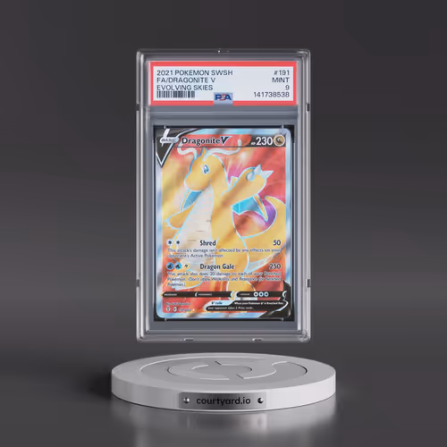 2021 Pokémon Sword & Shield Evolving Skies #191 Dragonite V - Holo Full Art (PSA 9 MINT)