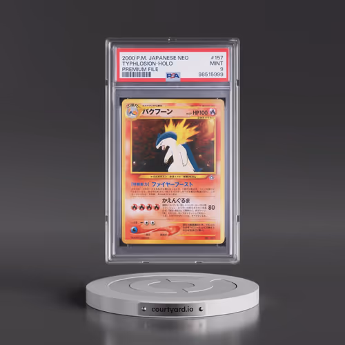 2000 Pokémon Neo #157 Typhlosion - Holo Premium File (PSA 9 MINT)