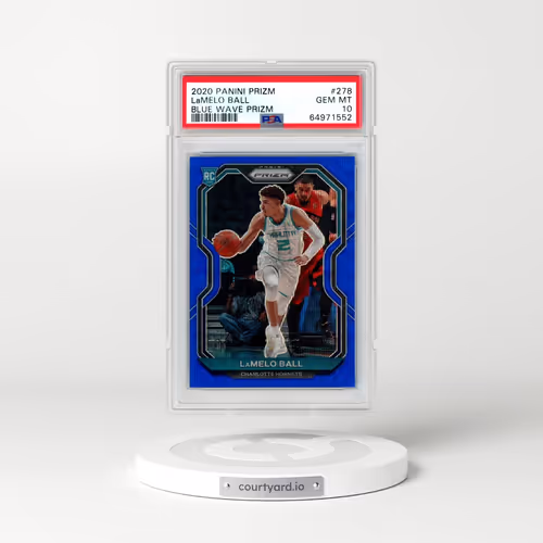 2020 Panini Prizm #278 LaMelo Ball - Blue Wave Prizm (PSA 10 GEM MINT)