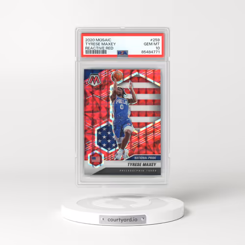 2020 Panini Mosaic #259 Tyrese Maxey - Reactive Red (PSA 10 GEM MINT)