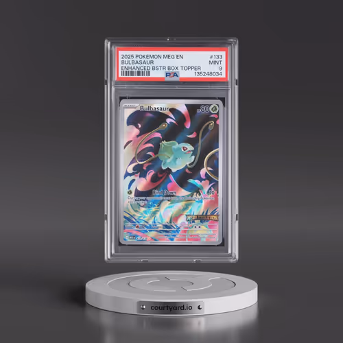 2025 Pokémon Meg EN-Mega Evolution #133 Bulbasaur - Enhanced Booster Box Topper (PSA 9 MINT)