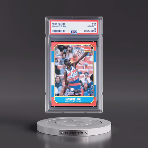 1986 Fleer #12 Manute Bol (PSA 8 NM-MT)