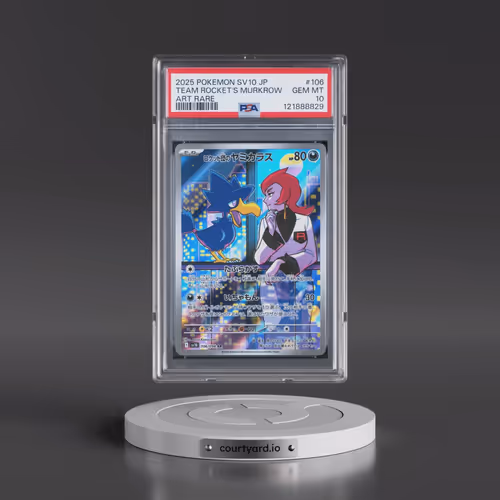 2025 Pokémon SV10-Glory of Team Rocket #106 Team Rocket's Murkrow - Art Rare (PSA 10 GEM MINT)