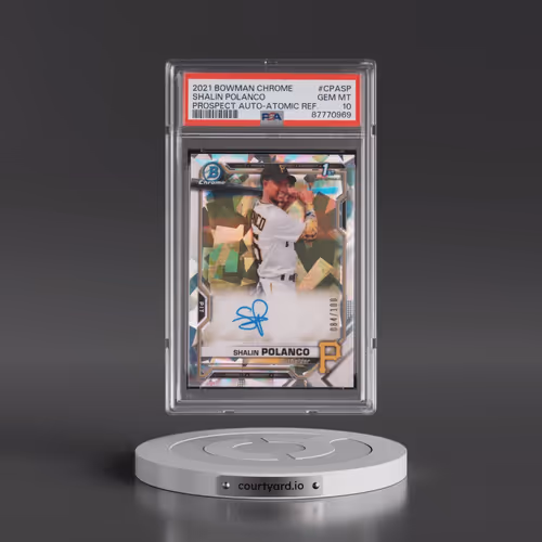 2021 Bowman Chrome Prospect Autographs #CPASP Shalin Polanco - Atomic Refractor (PSA 10 GEM MINT)