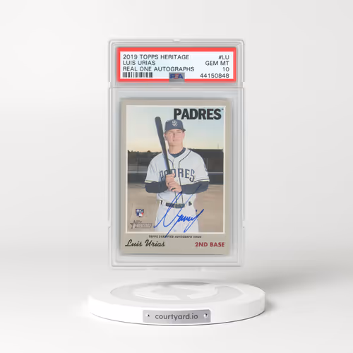 2019 Topps Heritage Real One Autographs #LU Luis Urias (PSA 10 GEM MINT)