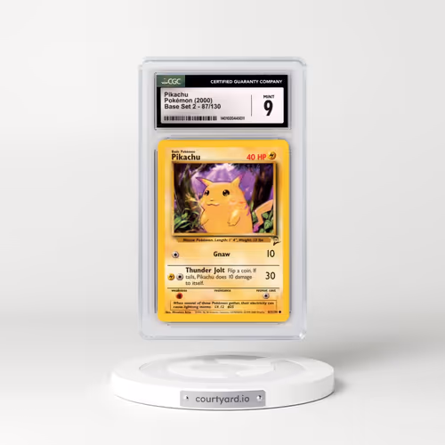 2000 Base Set 2 #87/130 Pikachu (CGC 9 MINT)