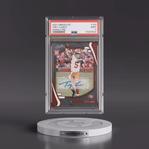 2021 Panini Absolute #103 Trey Lance - Signature (PSA 9 MINT)