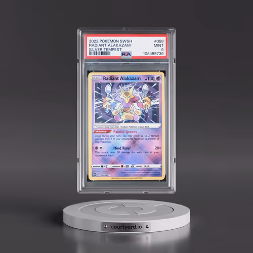 2022 Pokémon Sword & Shield Silver Tempest #059 Radiant Alakazam - Holo (PSA 9 MINT)