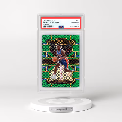 2023 Panini Select #70 Marcus Sasser - Green Prizm (PSA 10 GEM MINT)