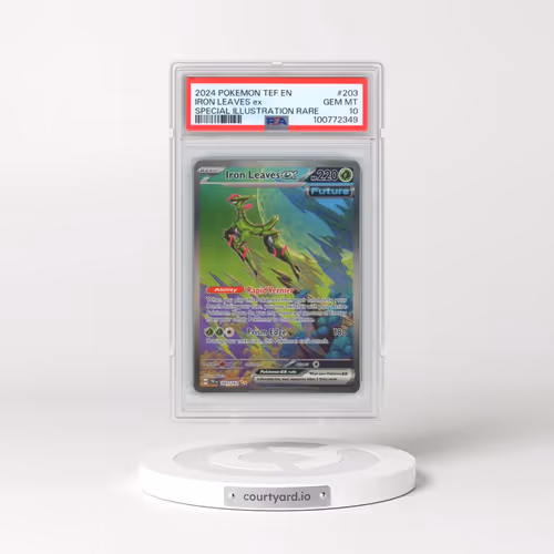 2024 Pokémon Tef EN-Temporal Forces #203 Iron Leaves EX - Holo Special Illustration Rare (PSA 10 GEM