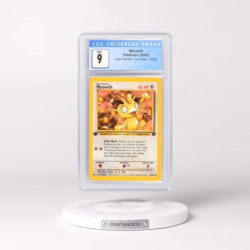 2000 Team Rocket #62/82 Meowth - 1st Edition 1st Edition (CGC 9 MINT)