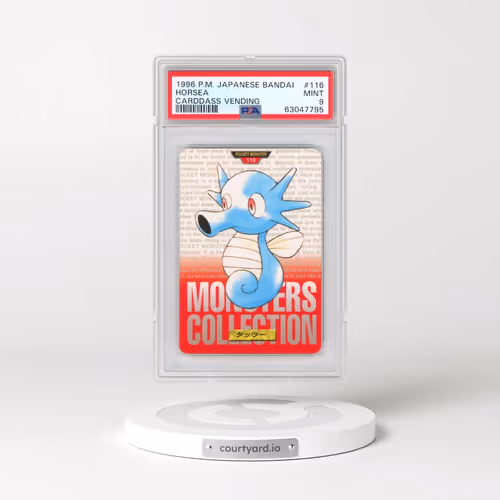 1996 Pokémon Bandai Carddass Vending #116 Horsea (PSA 9 MINT)