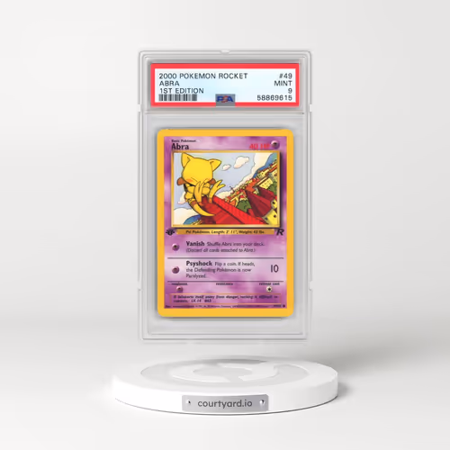 2000 Pokémon Rocket #49 Abra - 1st Edition (PSA 9 MINT)