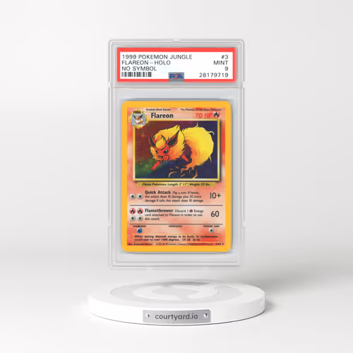 1999 Jungle #3 Flareon - Holo No Symbol (PSA 9 MINT)