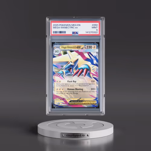 2025 Pokémon Meg EN-Mega Evolution #050 Mega Manectric EX - Holo (PSA 9 MINT)