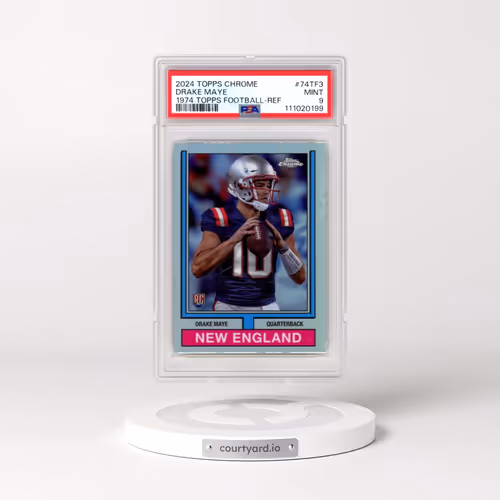 2024 Topps Chrome 1974 Topps Football #74TF3 Drake Maye - Refractor (PSA 9 MINT)