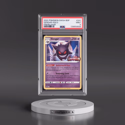 2022 Pokémon Swsh Black Star Promo #241 Gengar - Holo Prerelease (PSA 9 MINT)