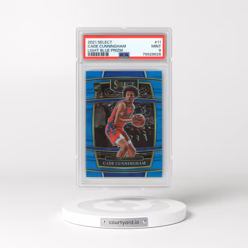 2021 Panini Select #11 Cade Cunningham - Light Blue Prizm (PSA 9 MINT)