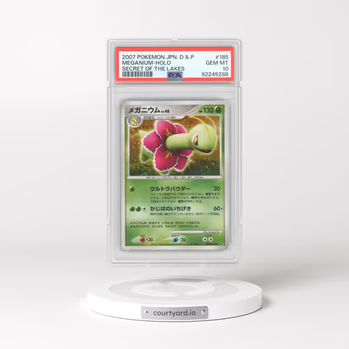 2007 Pokémon Diamond & Pearl Secret of the Lakes #185 Meganium - Holo (PSA 10 GEM MINT)