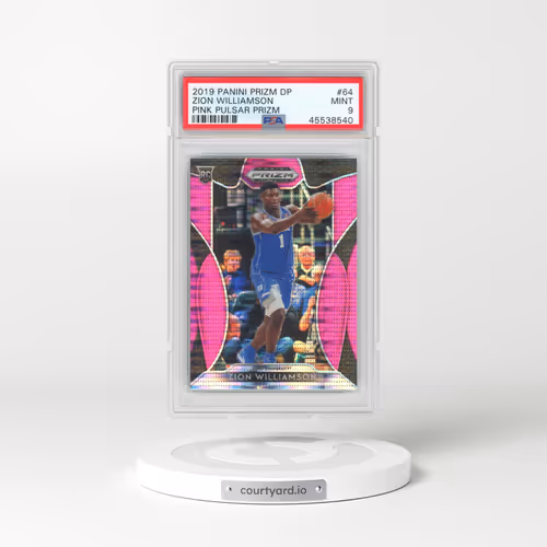 2019 Panini Prizm Draft Picks #64 Zion Williamson - Pink Pulsar Prizm (PSA 9 MINT)