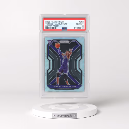 2020 Panini Prizm #262 Tyrese Haliburton - Silver Prizm (PSA 8 NM-MT)