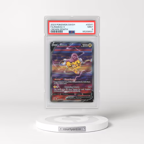 2023 Pokémon Sword and Shield Crown Zenith #GG41 Raikou V - Holo Full Art (PSA 9 MINT)