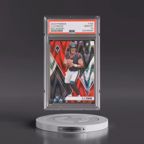 2023 Panini Phoenix #102 CJ Stroud - Red Seismic (PSA 10 GEM MINT)