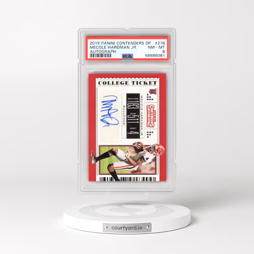 2019 Panini Contenders Draft Picks #278 Mecole Hardman Jr. - Autograph (PSA 8 NM-MT)