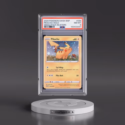 2020 Pokémon Swsh Black Star Promo #039 Pikachu - Holo Single Pack Blisters (PSA 8 NM-MT)