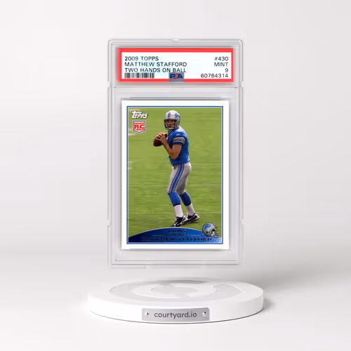 2009 Topps #430 Matthew Stafford - Two Hands on Ball (PSA 9 MINT)