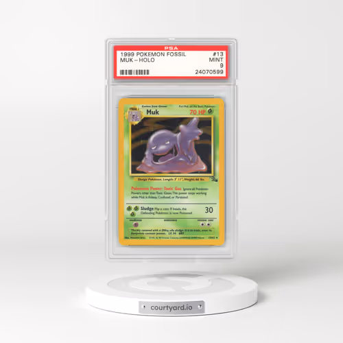 1999 Pokémon Fossil #13 Muk - Holo (PSA 9 MINT)