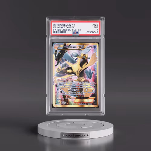 2016 Pokémon XY Fates Collide #125 Alakazam EX - Holo Full Art Secret (PSA 7 NM)