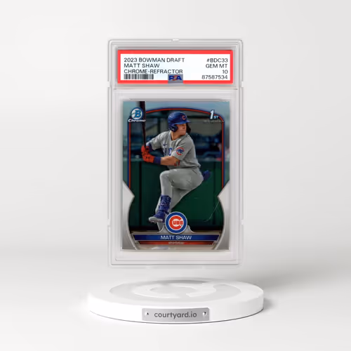 2023 Bowman Draft #BDC33 Matt Shaw - Chrome-Refractor (PSA 10 GEM MINT)