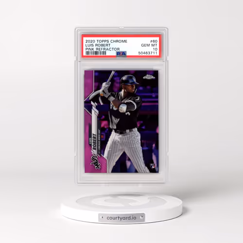 2020 Topps Chrome #60 Luis Robert - Pink Refractor (PSA 10 GEM MINT)