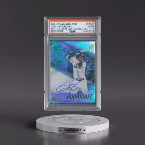 2021 Bowman's Best Best of 2021 Autographs #B21JR Julio Rodriguez - Refractor (PSA 9 MINT)