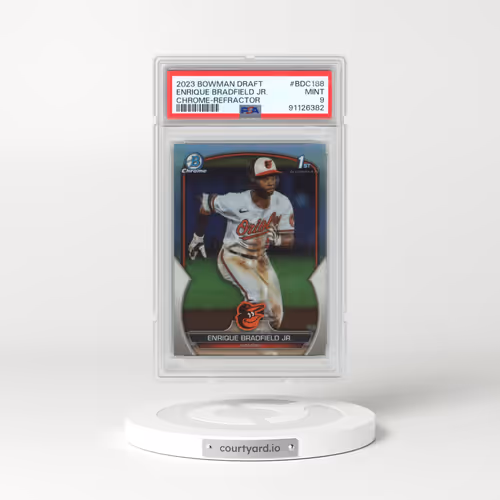 2023 Bowman Draft #BDC188 Enrique Bradfield Jr. - Chrome-Refractor (PSA 9 MINT)