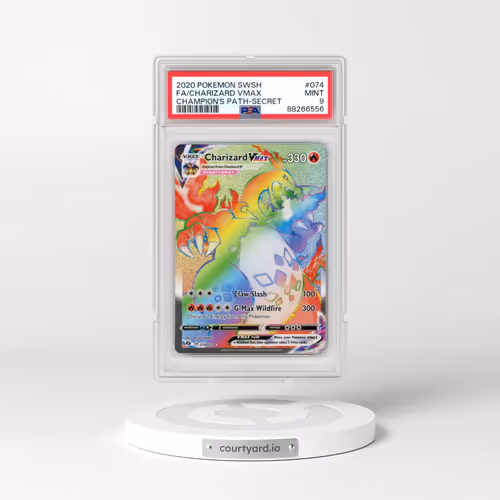 2020 Pokémon Sword & Shield Champion's Path #074 Charizard Vmax - Full Art Secret (PSA 9 MINT)