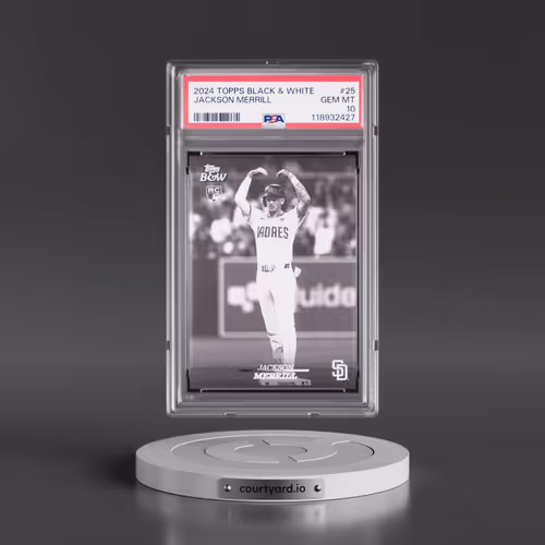 2024 Topps Black and White #25 Jackson Merrill (PSA 10 GEM MINT)