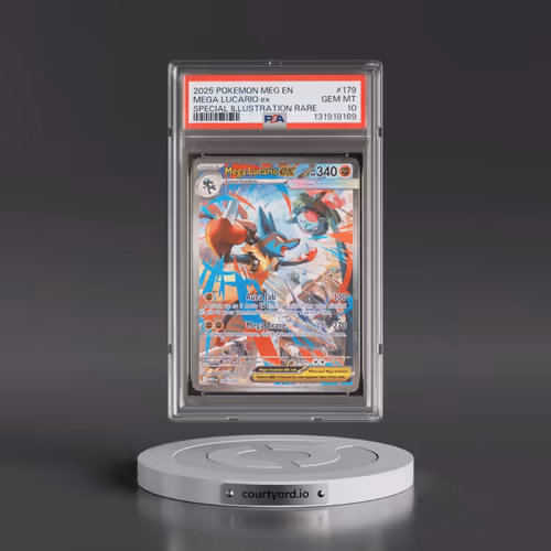 2025 Pokémon Meg EN-Mega Evolution #179 Mega Lucario EX - Holo Special Illustration Rare (PSA 10 GEM