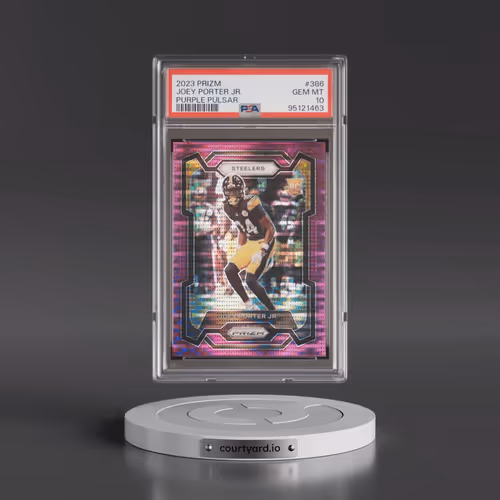 2023 Panini Prizm #386 Joey Porter Jr. - Purple Pulsar (PSA 10 GEM MINT)