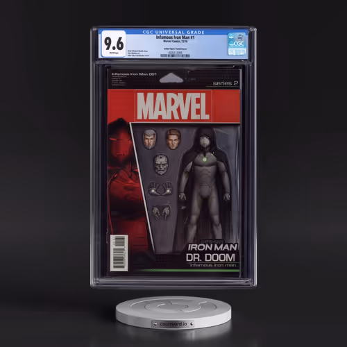 Infamous Iron Man #1 CGC 9.6 White Pages (Marvel Comics, 12/16) - Universal Action Figure Variant Co