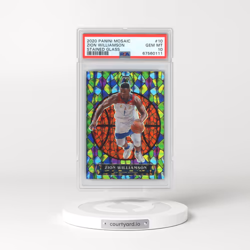 2020 Panini Mosaic Stained Glass #10 Zion Williamson (PSA 10 GEM MINT)