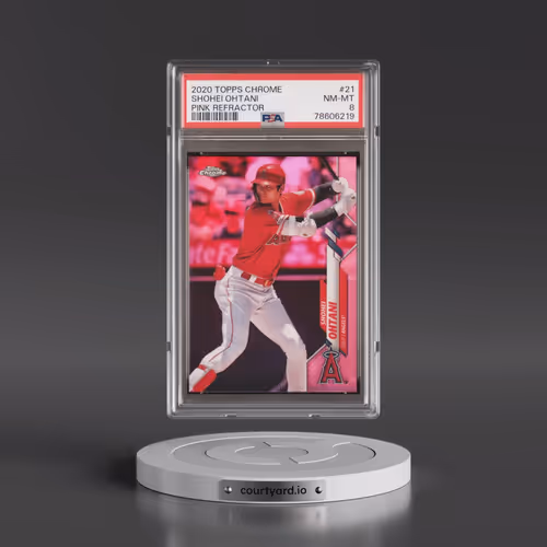 2020 Topps Chrome #21 Shohei Ohtani - Pink Refractor (PSA 8 NM-MT)