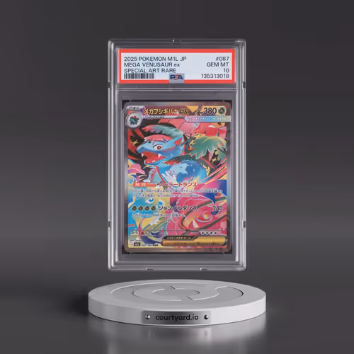 2025 Pokémon M1l-Mega Brave #087 Mega Venusaur EX - Holo Special Art Rare (PSA 10 GEM MINT)