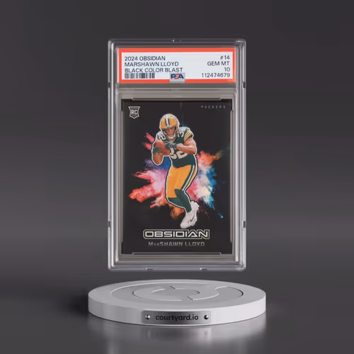 2024 Panini Obsidian Black Color Blast #14 Marshawn Lloyd (PSA 10 GEM MINT)