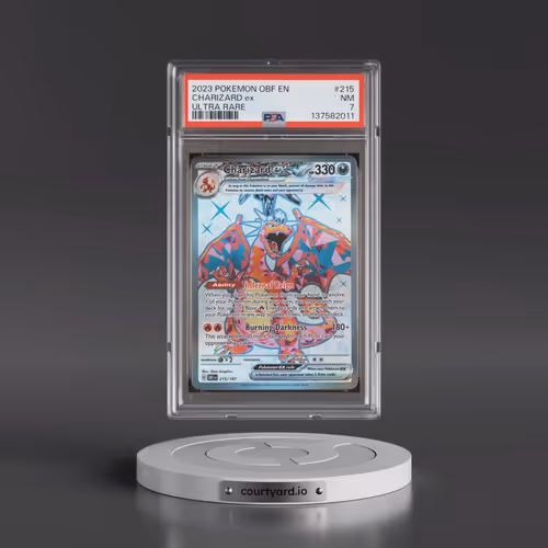 2023 Pokémon Obf EN-Obsidian Flames #215 Charizard EX - Holo Ultra Rare (PSA 7 NM)