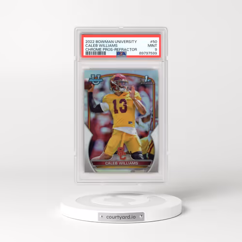 2022 Bowman University Chrome Prospects #50 Caleb Williams - Refractor (PSA 9 MINT)