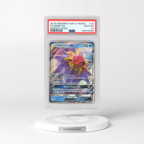 2019 Pokémon Sun & Moon Hidden Fates #14 Starmie GX - Holo (PSA 10 GEM MINT)