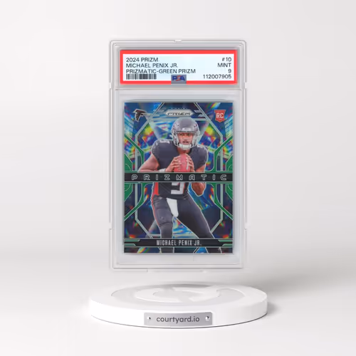 2024 Panini Prizm Prizmatic #10 Michael Penix Jr. - Green Prizm (PSA 9 MINT)