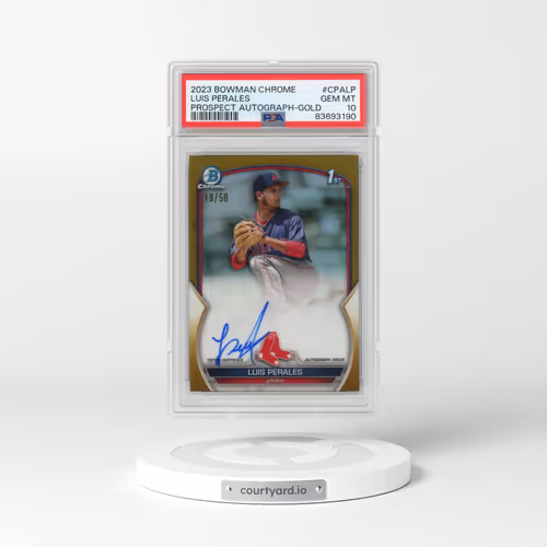 2023 Bowman Chrome Prospect Autographs #CPALP Luis Perales - Gold Refractor (PSA 10 GEM MINT)